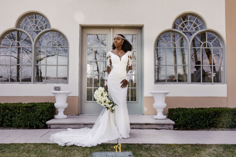 black bride and groom statuesque events