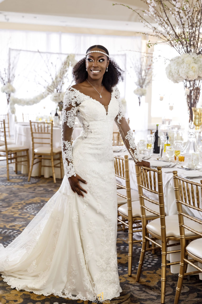 all white wedding and bride statuesque events