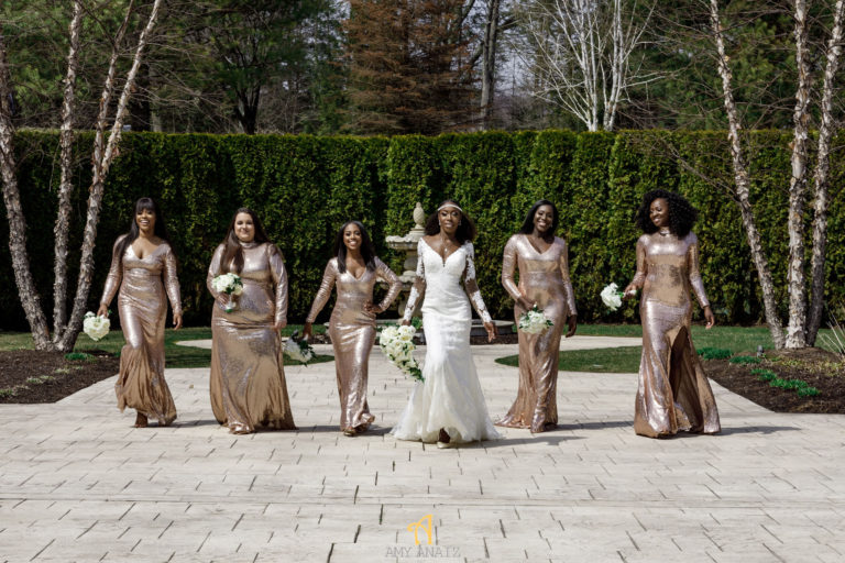 rose gold wedding connecticut statuesque events