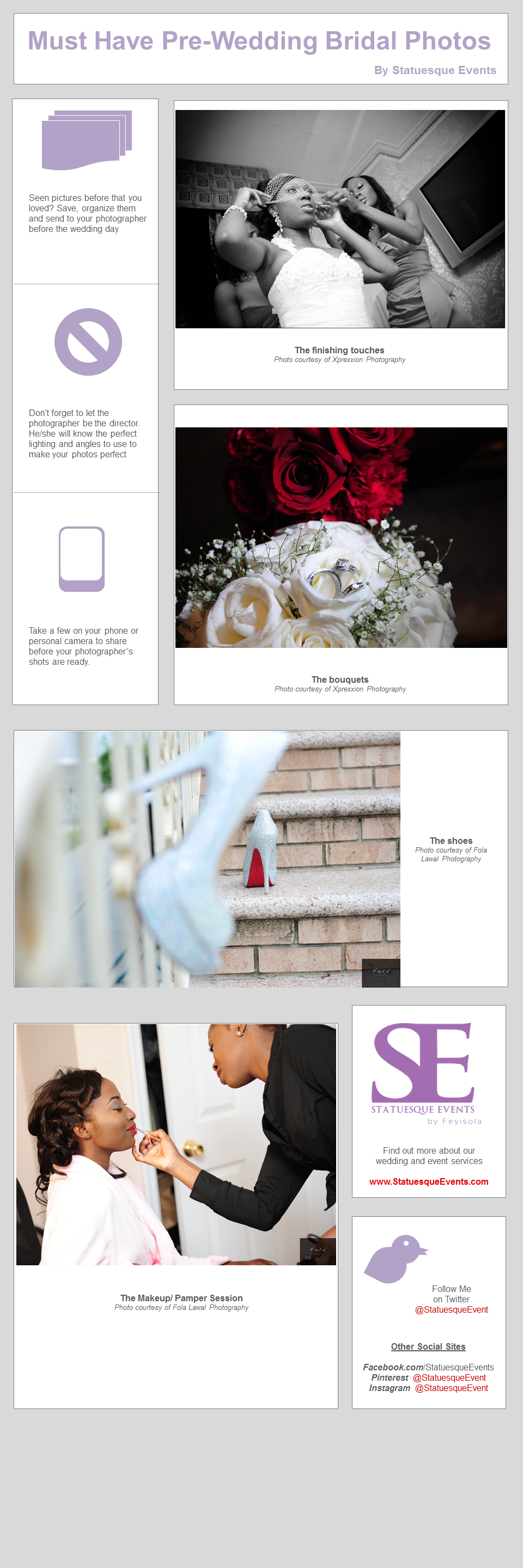 wedding bridal photo fola lawal xprexxion infographic must have