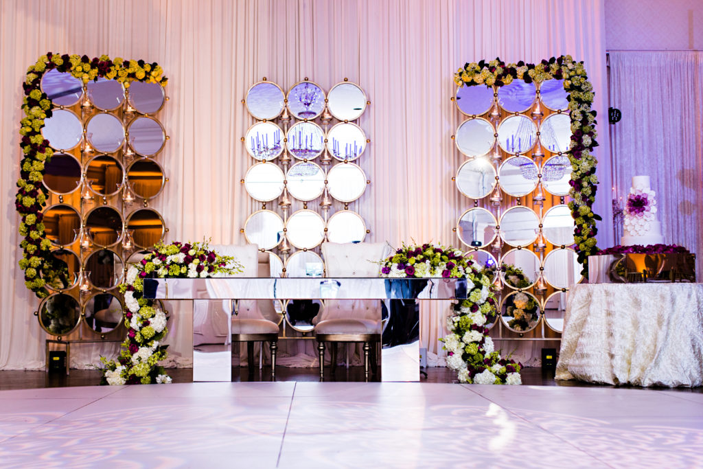 mirror sweetheart table maryland wedding statuesque events