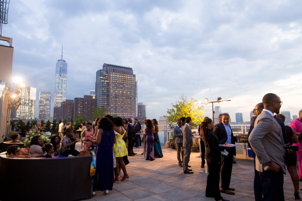 tribeca rooftop cocktail hour new york city wedding planner statuesque events
