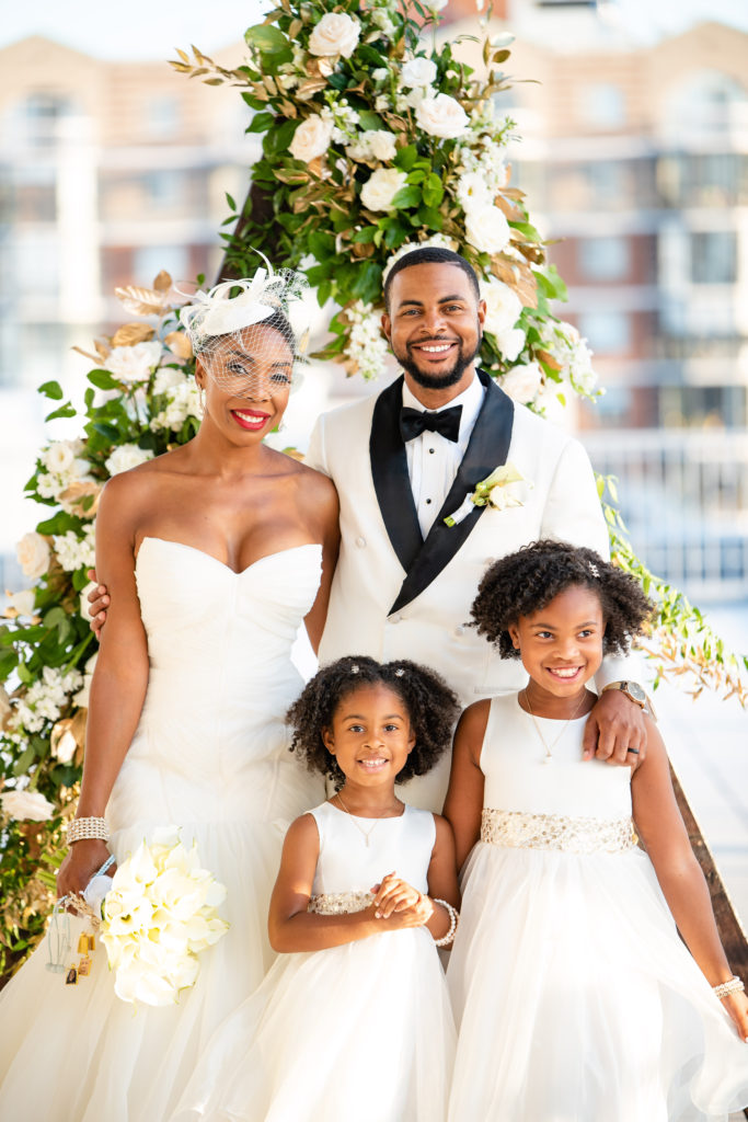 black family on wedding day maryland wedding planner statuesque events