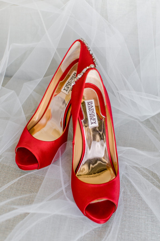 red and white wedding shoes statuesque events