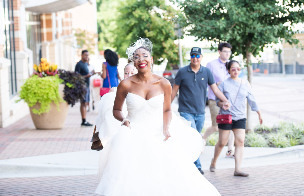 bride on the way to first look maryland wedding planner statuesque events