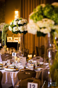 Washington DC Wedding Florist Luxury Green and White Centerpiece