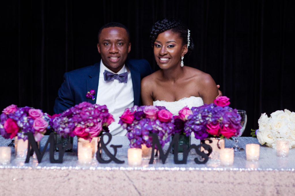 Purple and Silver Wedding in Gaithersburg Maryland